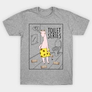 Toilet Series Giraffe Grey T-Shirt